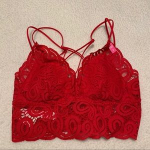 NWT Red Lace Bralette